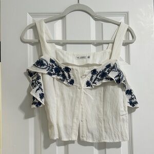 LF E-Lady Off Shoulder Embroidered Tank